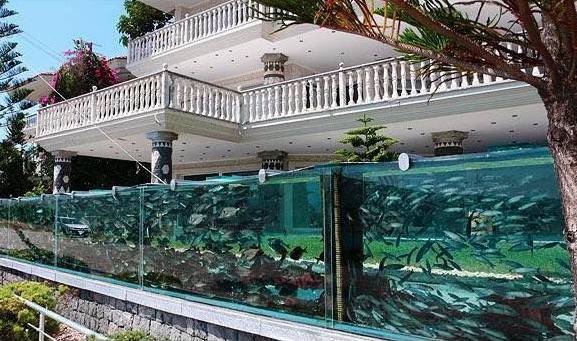 幾層樓高不稀奇還可以當圍牆　盤點世界豪宅的奢華魚缸設計