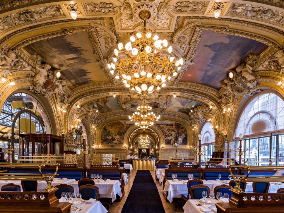 巴黎百年火车餐厅Le Train Bleu　连豆豆先生都曾在此打卡
