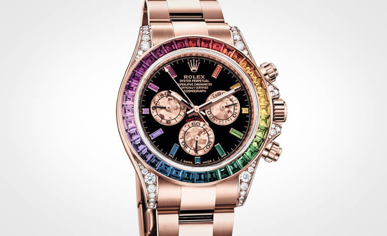 不只彩虹圈，連時標也漸層起來ROLEX Daytona計時錶- 世界高級品LuxuryWatcher