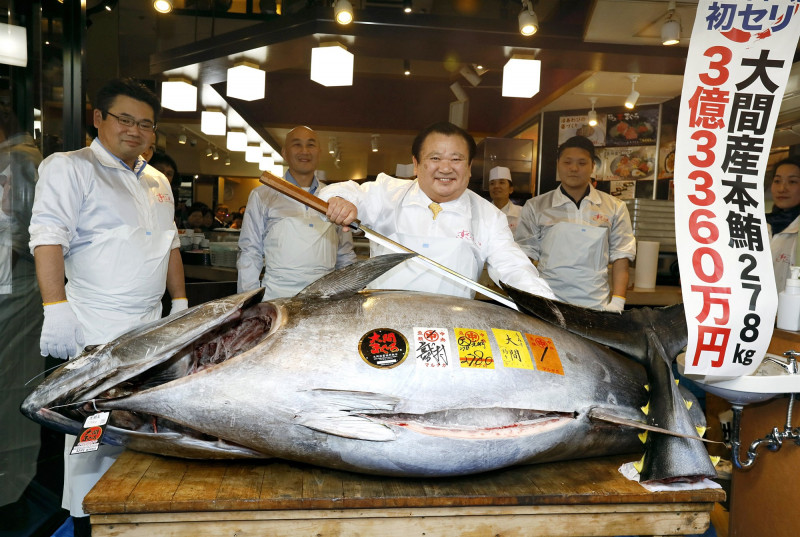 全世界最貴的黑鮪魚問世！藍鰭金槍魚2019拍賣價逼近1億台幣