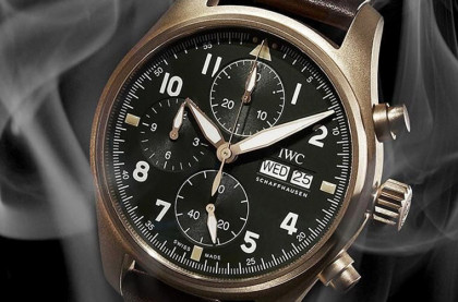 IWC 2019年最夯的飞行员系列 铜壳绿面喷火战机计时表 