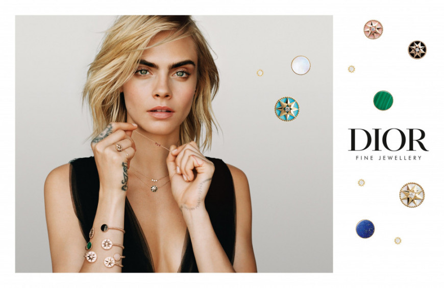 英国超模Cara Delevingne担任DIOR全新形象照代言人