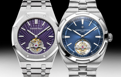皇家橡樹和Overseas等高級品牌手錶都有價格超過300萬的不鏽鋼陀飛輪 
