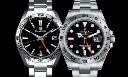 黑面橘針兩地時間手錶 勞力士探二和GS各有各的優點讓人難抉擇