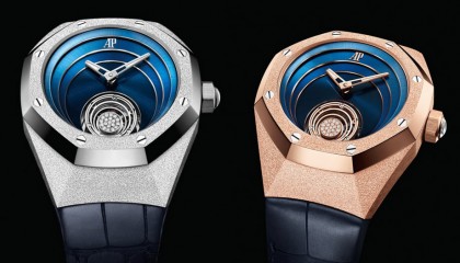 AP新款皇家橡樹概念錶 霜金加陀飛輪還有漩渦式立體面盤超吸睛