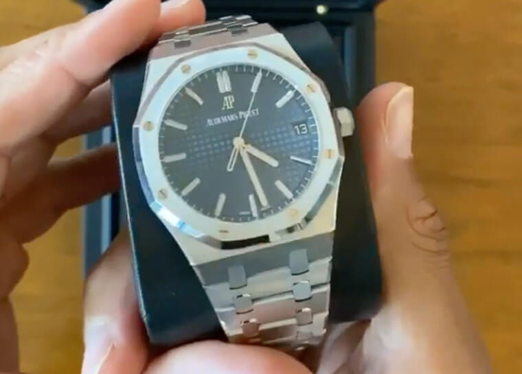 開箱愛彼皇家橡樹不鏽鋼大三針