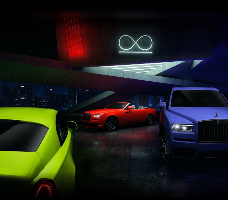 劳斯莱斯2020霓虹之夜Rolls Royce Black Badge炫目三色