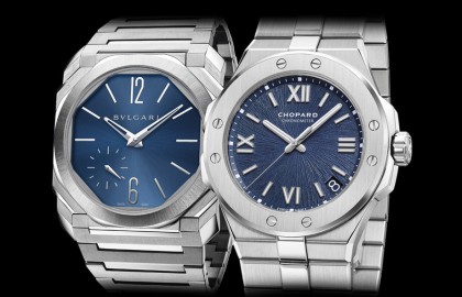寶格麗和蕭邦兩支價格約40萬不鏽鋼高級運動錶比較