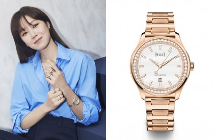 孔晓镇佩戴伯爵Piaget Polo手表演绎女性自信魅力