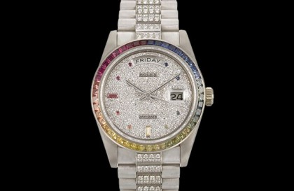 勞力士阿曼蘇丹彩虹圈總統錶第一次被拍賣 以高出預估價格近百萬英鎊售出