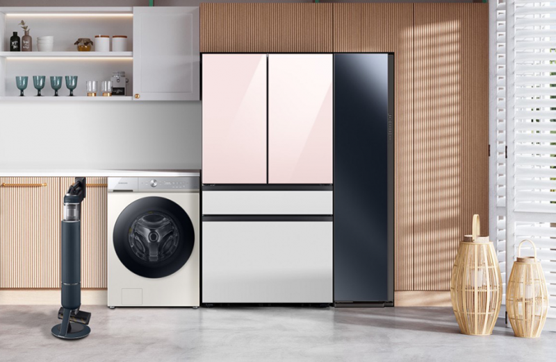 Samsung三星时尚美型BESPOKE四门冰箱、无线吸尘器登场