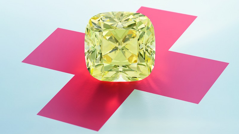 超大205克拉热门黄钻「红十字钻石」三度拍卖  估价高达千万美元