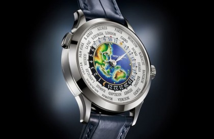 PP 5231掐丝珐琅世界时区手表改版白金壳 地图一併变为东南亚及大洋洲