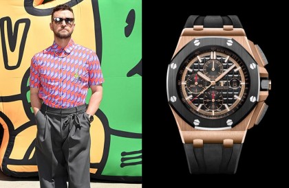 Justin Timberlake賈斯汀巴黎看時裝秀 整身時尚造型搭AP熱門運動錶