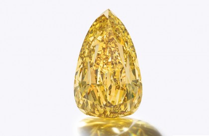 世界最大钻石再切割 303.10克金丝雀黄钻天价现身拍卖会