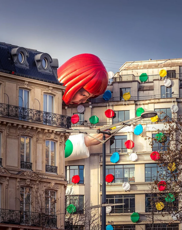 Paris, France. 03rd Mar, 2023. Yayoi Kusama invests Louis Vuitton, facing  the Samaritaine. LV DREAM, the name of the new free exhibition space which  opens opposite the Seine and the Samaritaine in