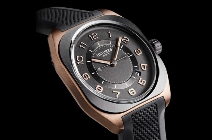 愛馬仕H08大三針改鈦金屬與玫瑰金錶殼詮釋運動錶奢華優雅感