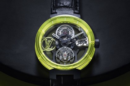  LV Tambour系列日內瓦印記手錶加一！陀飛輪搭綠色或黃色藍寶石錶殼大展視覺魅力