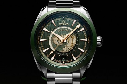 海馬Aqua Terra世界時間手錶嶄新導入陶瓷錶圈 歐米茄大玩配色創意