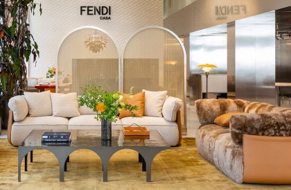 2023 FENDI Casa家具單椅、沙發、餐桌、燈具充滿多元時尚魅力
