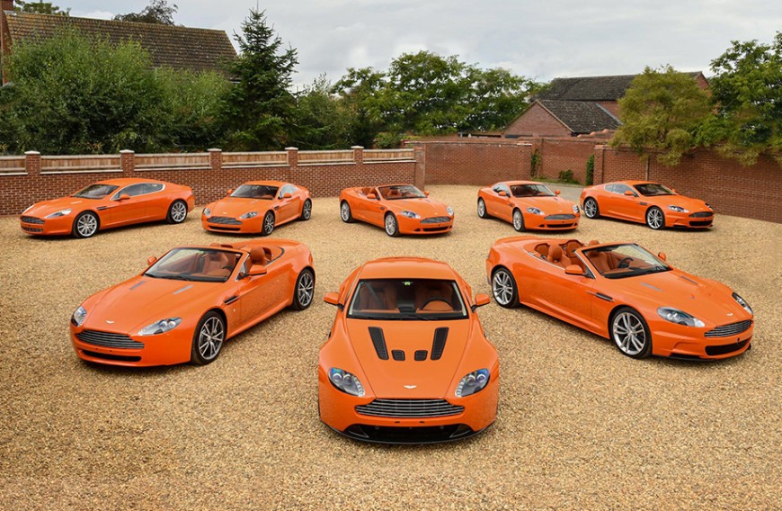 罕見Aston Martin「橘色特別版」一套8輛包括DBS、Vantage現身拍賣
