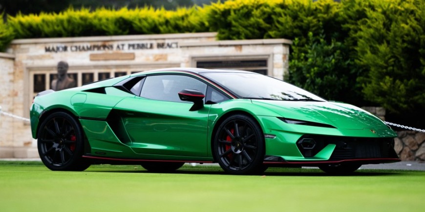 蓝宝坚尼最新小牛Lamborghini Temerario 圆石滩车展获得「最佳展示车」